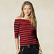 ��RUGBY by RALPH LAUREN�ۥ��ե������ �饰�ӡ� ��ǥ�������Rawly Fold-Over Striped Top�ۥȥåץ�
